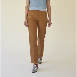 LYKKE WULLF Women's PErfected Ranch Pant Organic Cotton canvas Honey sz 0
